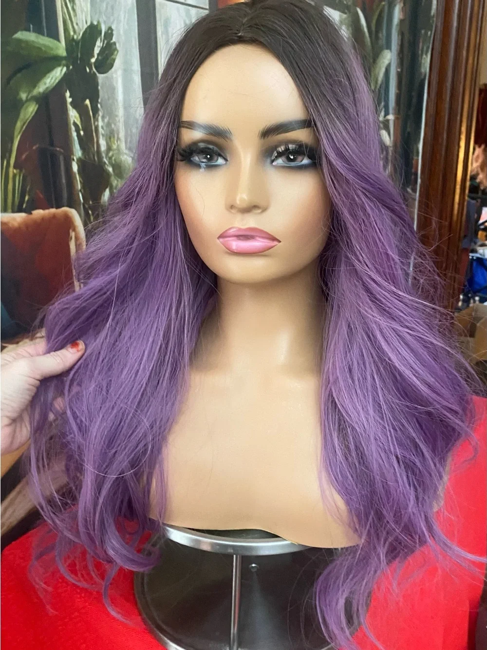 CLEARANCE Purple Long rooted Wig